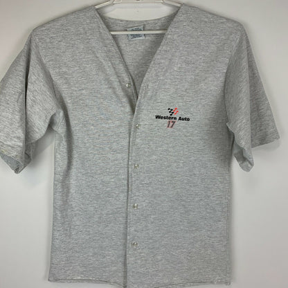 Camiseta vintage de NASCAR de Darrell Waltrip para hombre, talla mediana 17, estilo Western Auto, años 90, EE. UU., gris