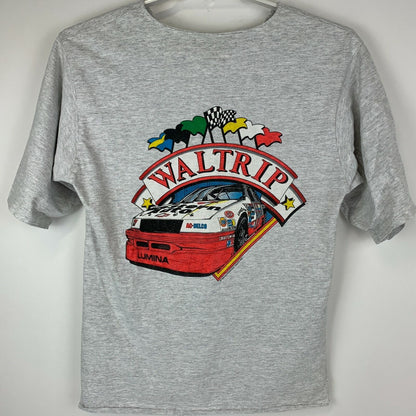 复古 Darrell Waltrip NASCAR T 恤男式中号 17 Western Auto 90 年代美国灰色