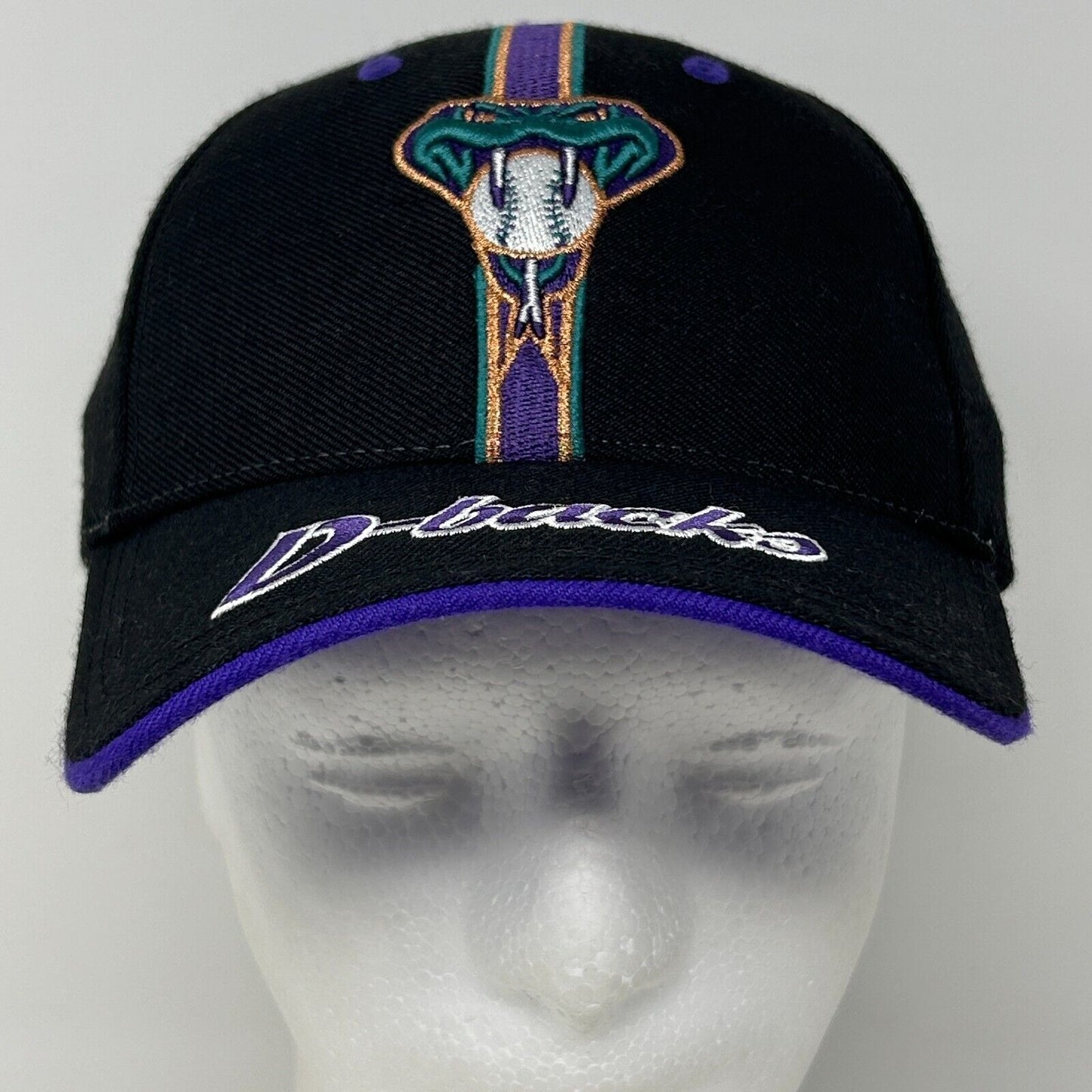 Arizona Diamondbacks Baseball Hat Cap MLB D-backs Snake 6 Panel Strapback Black