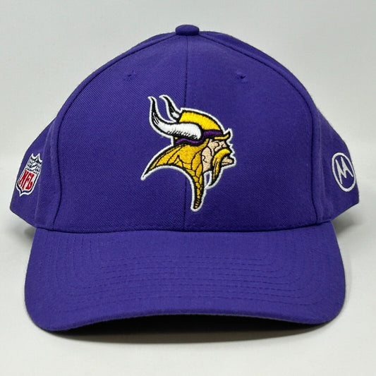 Vintage 90s Minnesota Vikings Hat Baseball Cap Motorola Purple NFL Football - Neon Vintage