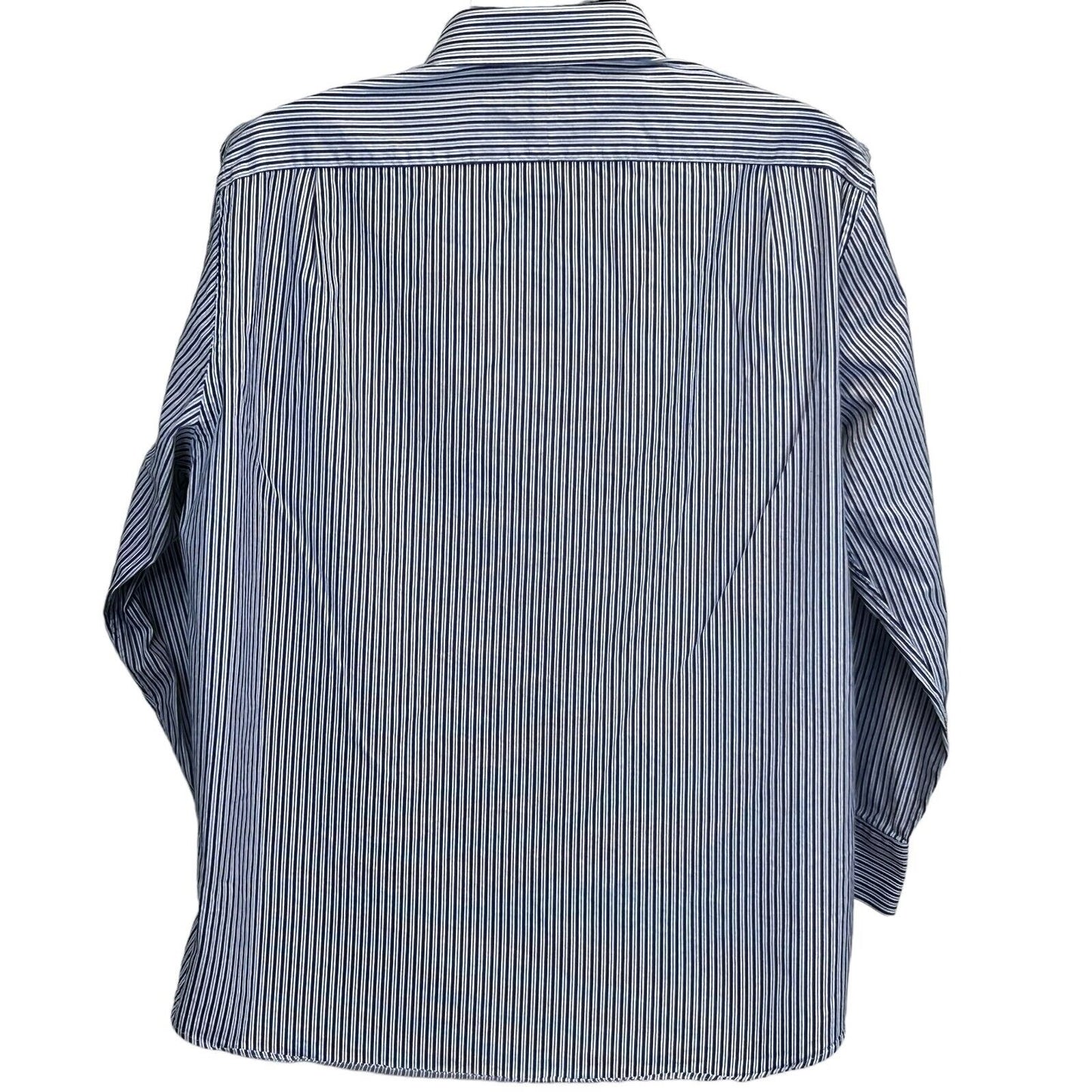 Tommy Bahama Button Front Dress Shirt Mens 16-33 Blue Striped Long Sleeve