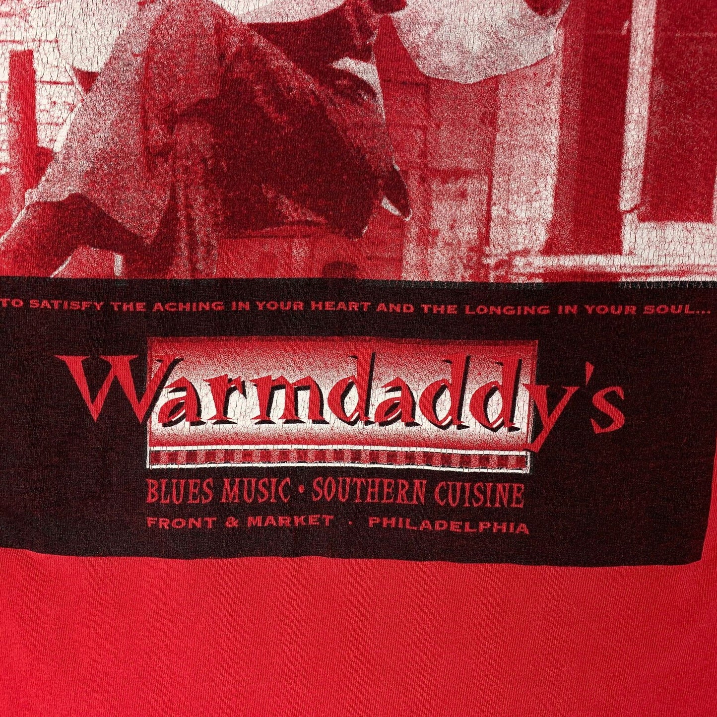 Vintage Warmdaddys Philadelphia T Shirt Mens Large Music Blues Jazz Reggae Red