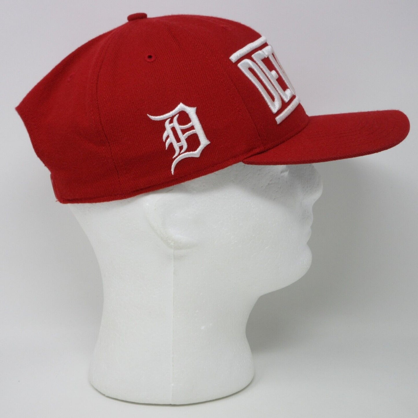 底特律老虎队棒球帽 帽子 拼出 MLB 47 品牌 Snapback 羊毛混纺 红色