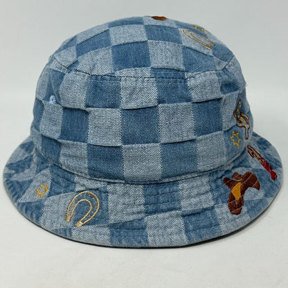 Urban Outfitters Cowgirl Bucket Hat Womens Blue Fishermans Hat Pail Hat Western