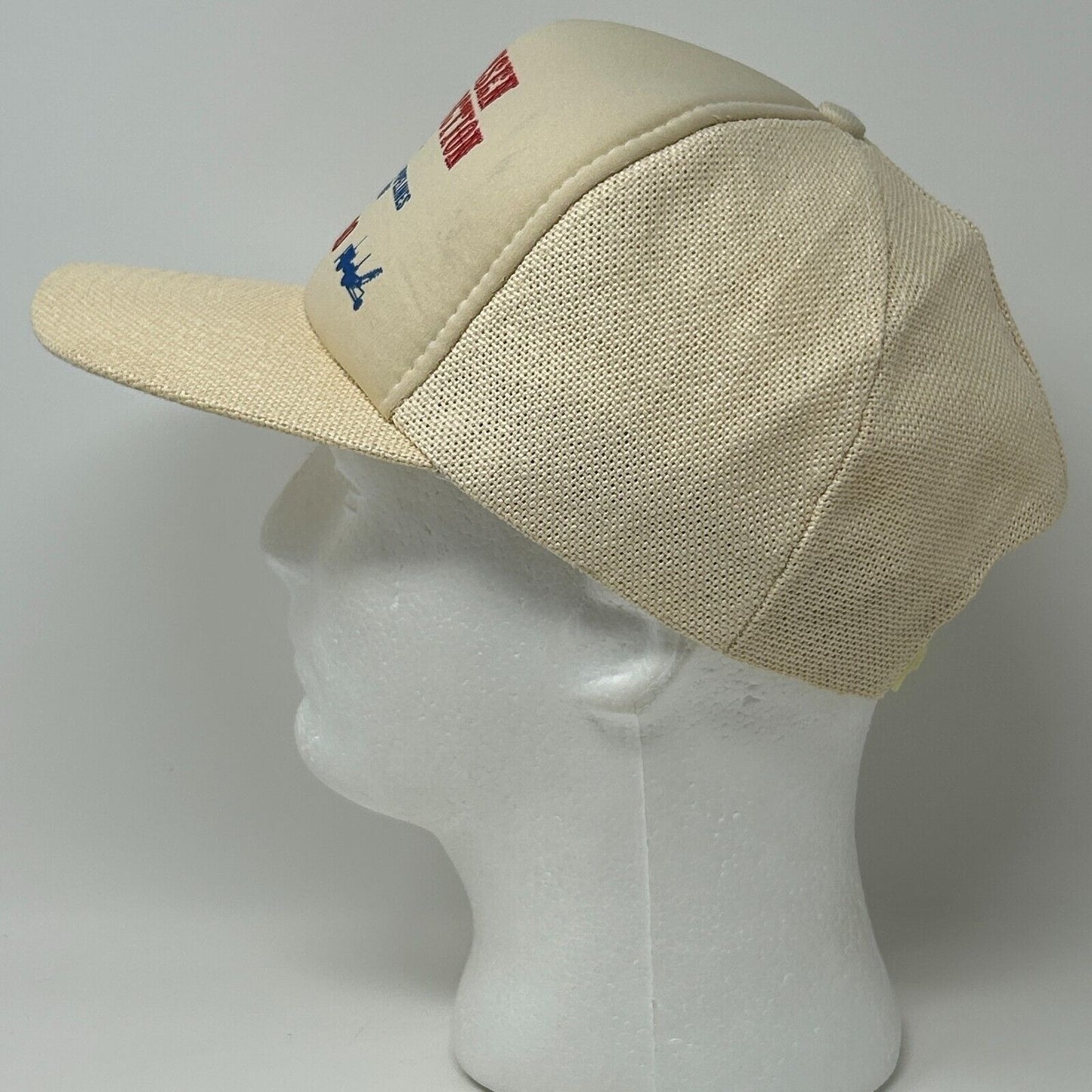 Vintage Sorensen Construction Inc Trucker Hat Baseball Cap Mesh Snapback Ivory