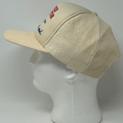 Vintage Sorensen Construction Inc Trucker Hat Baseball Cap Mesh Snapback Ivory