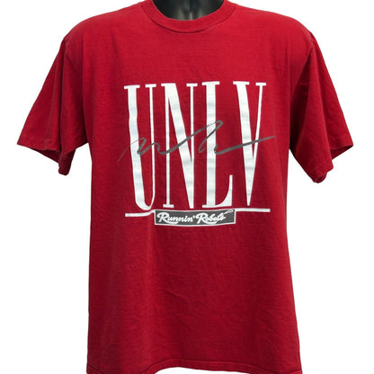 复古 UNLV T 恤男式大号内华达大学拉斯维加斯分校 NCAA 90 年代美国红色