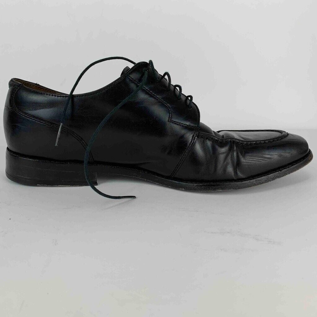 Cole Haan Nike Air Outsole Oxford Shoes Mens 10 Black Lace Up Apron Toe C07671