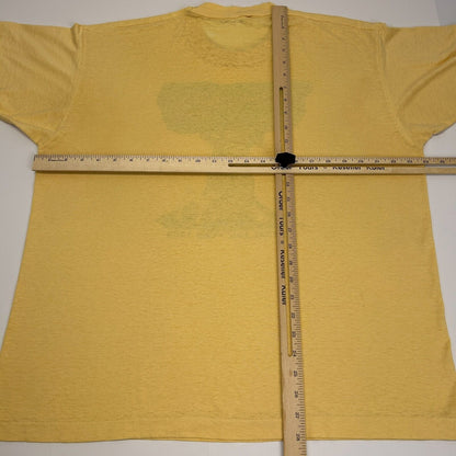 Vintage Distressed Storytelling Tree T Shirt Mens X-Large Central UMC VBS Yellow