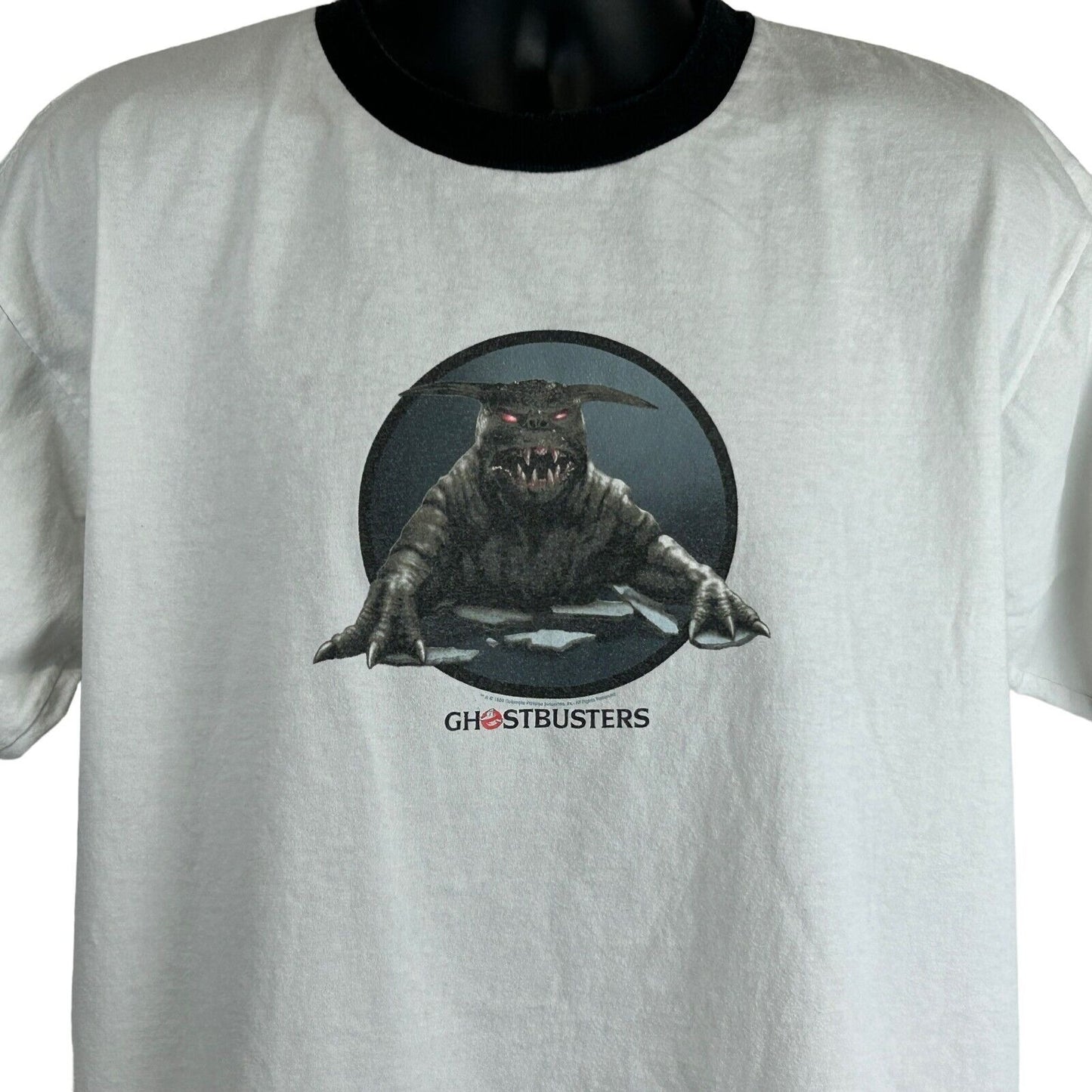 Vintage Ghostbusters Gargoyle T Shirt Mens X-Large Vinz Clortho Movie 90s White