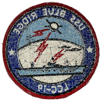 Vintage USS Blue Ridge LCC-19 Patch USN US Navy Ship Military Embroidered 5"