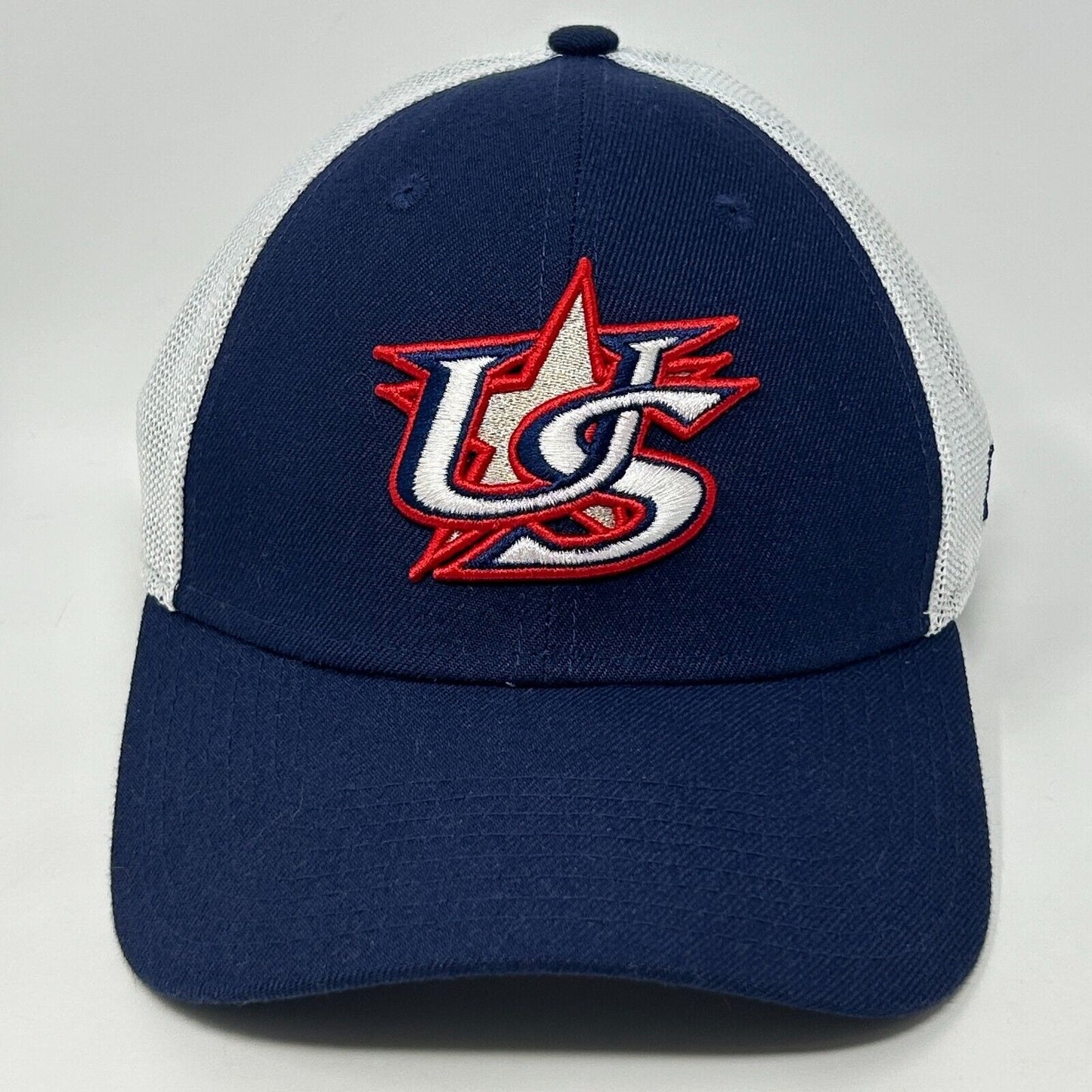 Team USA WBC Trucker Hat Cap World Baseball Classic New Era Blue Flex Fitted M-L