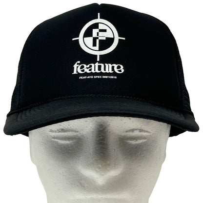 Feature Trucker Hat Baseball Cap Black Streetwear Sneaker Culture Mesh Snapback