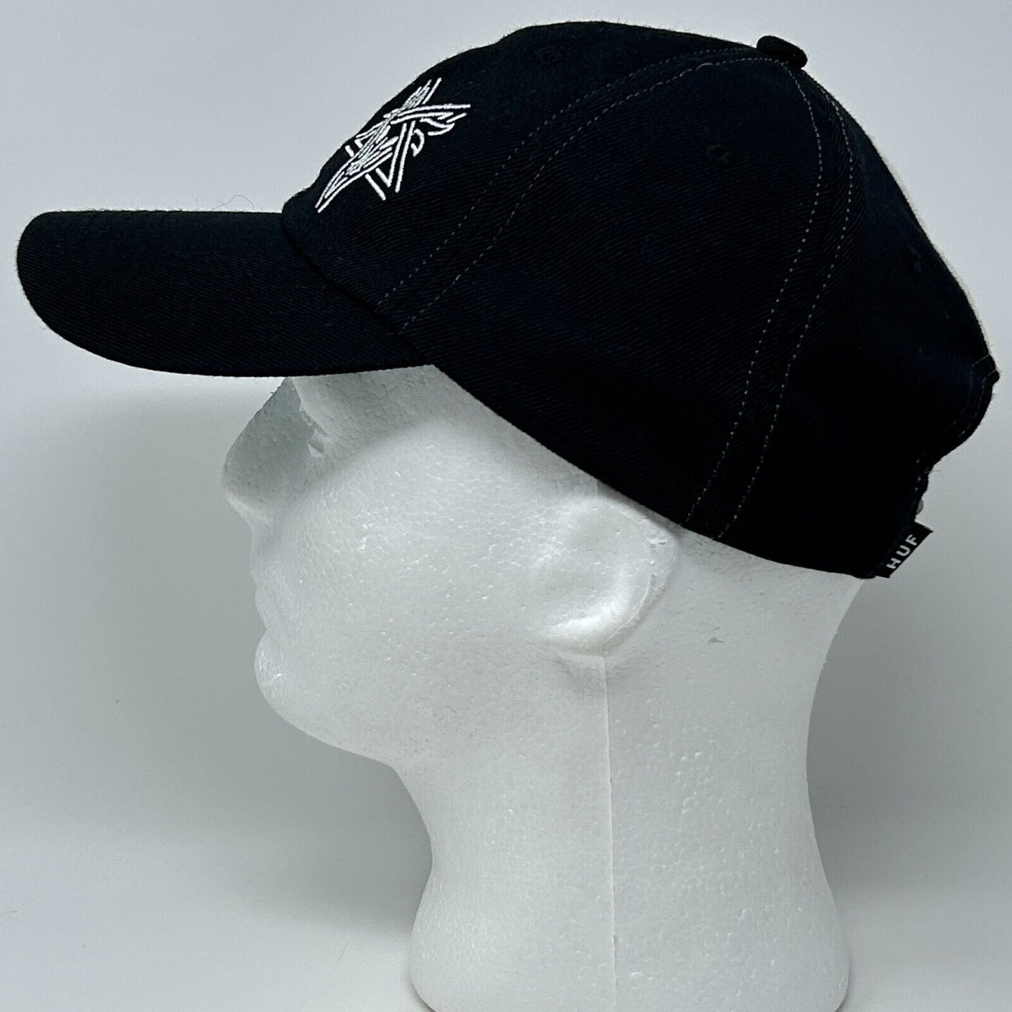 Thrasher x Huf Baseball Hat Cap Skategoat Skater Skateboarding Snapback Black