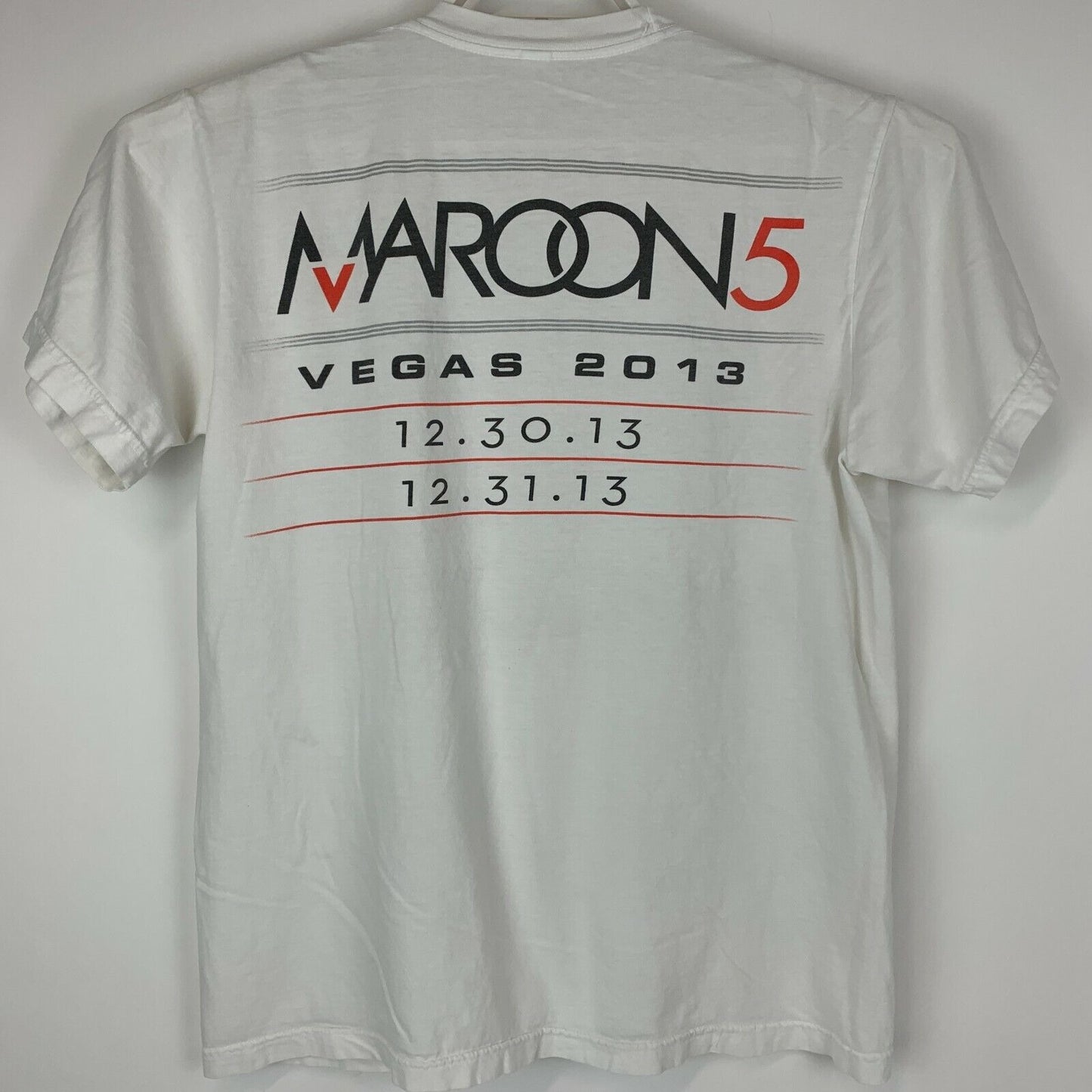 Maroon 5 Las Vegas 2013 Tour T Shirt Mens Medium Pop Rock Band Concert USA White