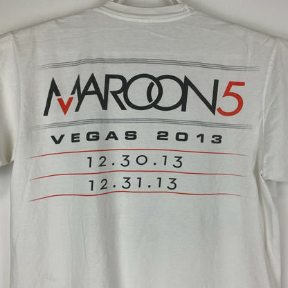 Maroon 5 Las Vegas 2013 Tour T Shirt Mens Medium Pop Rock Band Concert USA White