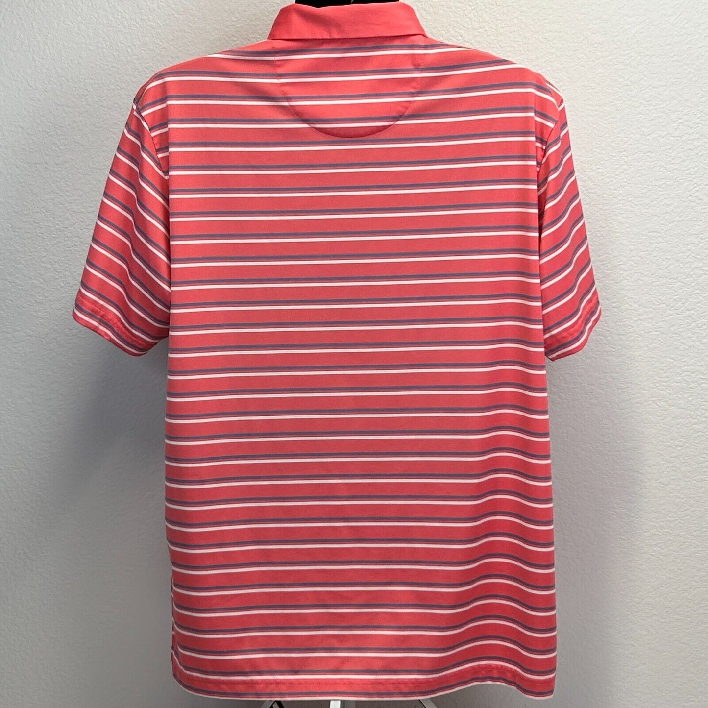 Callaway Opti-Dri Golf Polo Shirt Mens XL X-Large Golfer Golfing Striped Pink