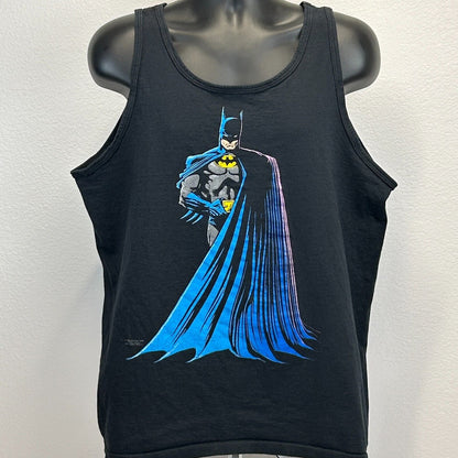 Vintage Batman Tank Top T Shirt Mens XL X-Large 80s Comic Book 1988 Anvil Black