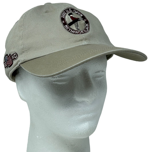 Vintage Bethpage Black 2002 US Open Dad Hat Baseball Cap Golf Golfer Y2Ks Beige