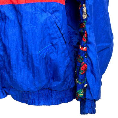 Vintage Christmas Nutcrackers Track Jacket Womens 18W Windbreaker 90s Blue