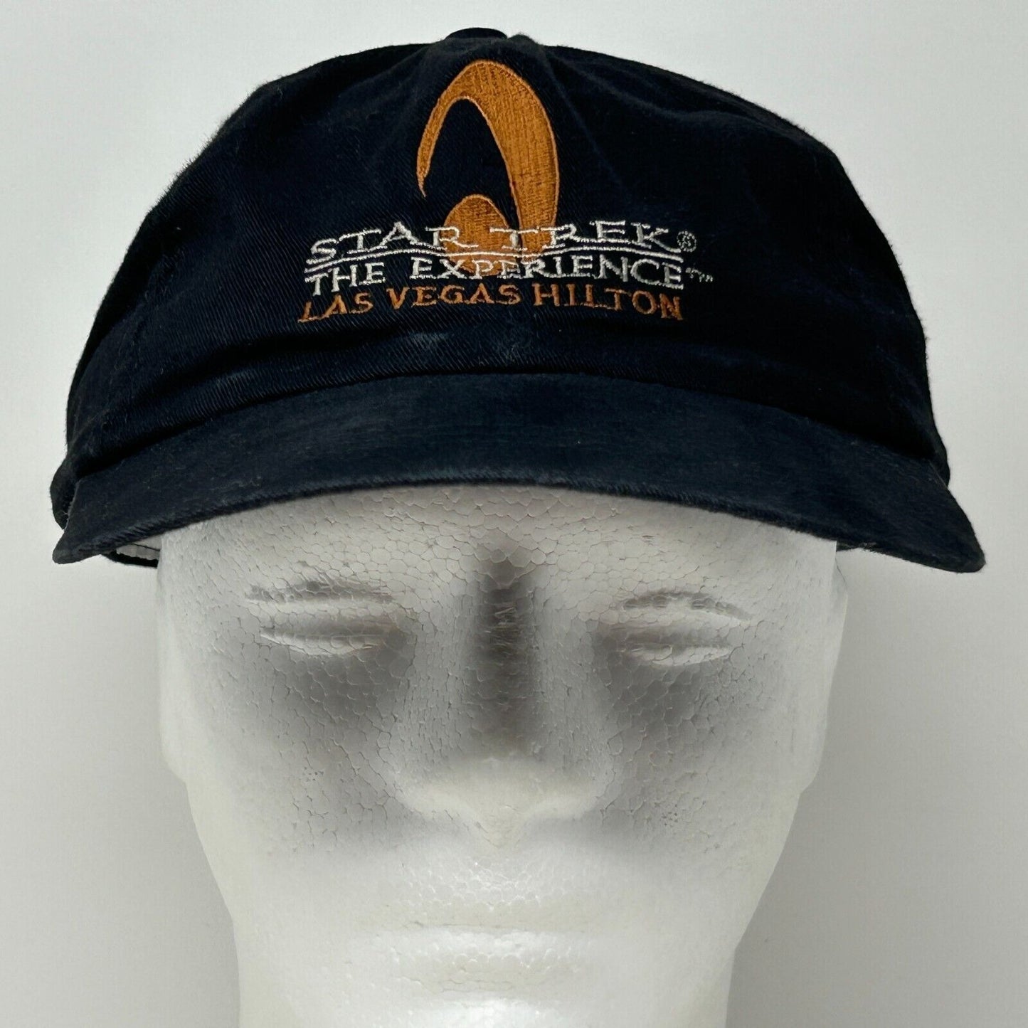 Vintage Star Trek Experience Baseball Hat Cap Las Vegas Hilton Black 7 5/8