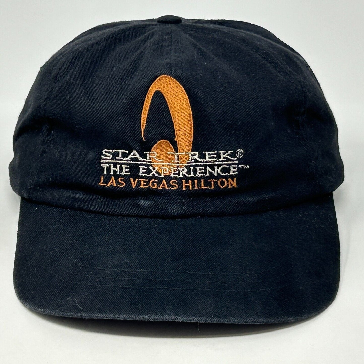 Vintage Star Trek Experience Baseball Hat Cap Las Vegas Hilton Black 7 5/8