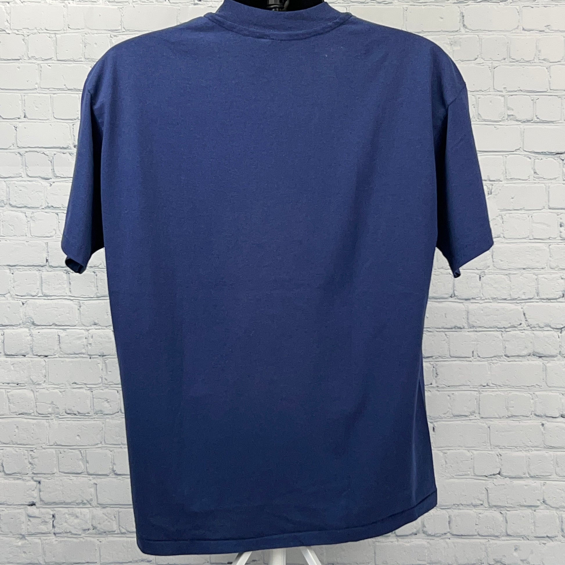 Vintage 80s Every Camps a Holiday T Shirt Seasons Camping Blue Unisex XL X-Large - Neon Vintage