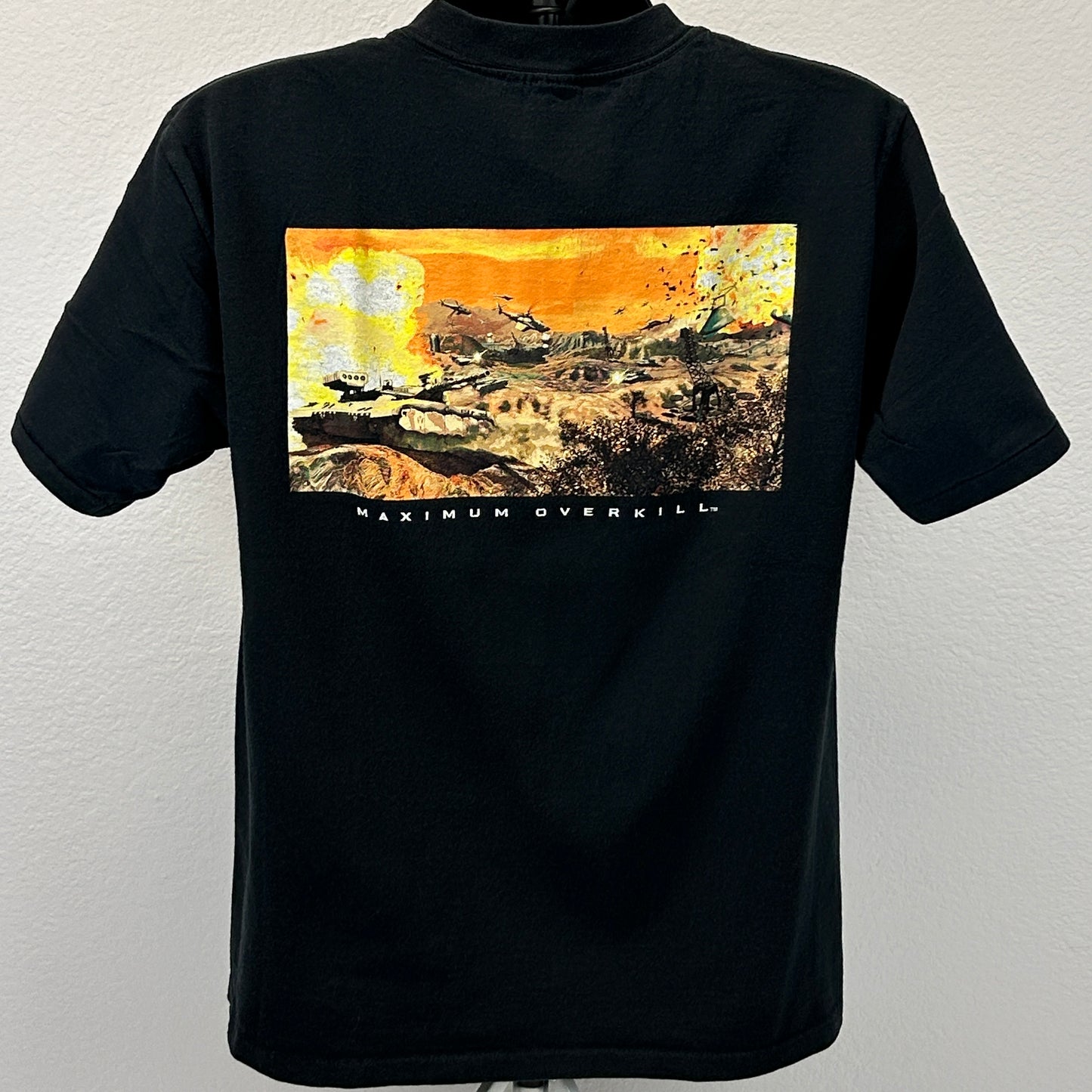 Vintage 90s Comanche Maximum Overkill T Shirt Video Gamer Gaming Black L Large
