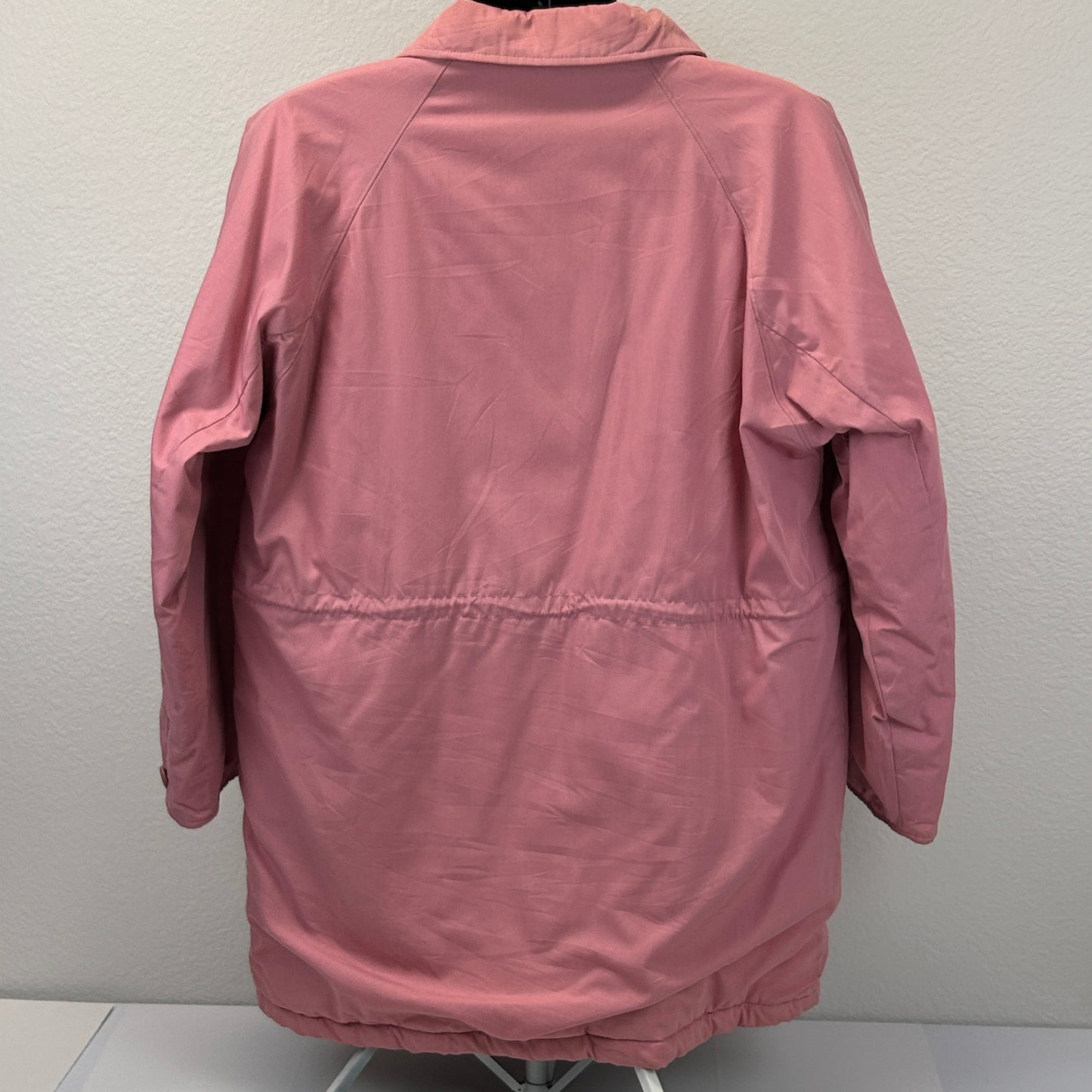 Vintage 80s Woolrich Barn Field Chore Coat Pink Wool Lined USA Womens L Large