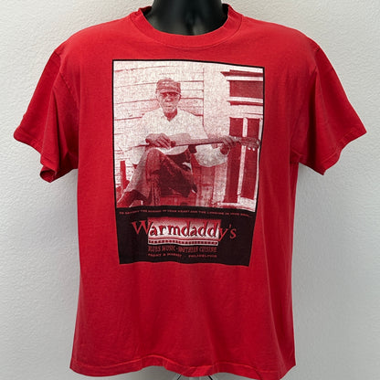 Vintage 90s Warmdaddys Philadelphia T Shirt Music Blues Jazz Reggae Red L Large