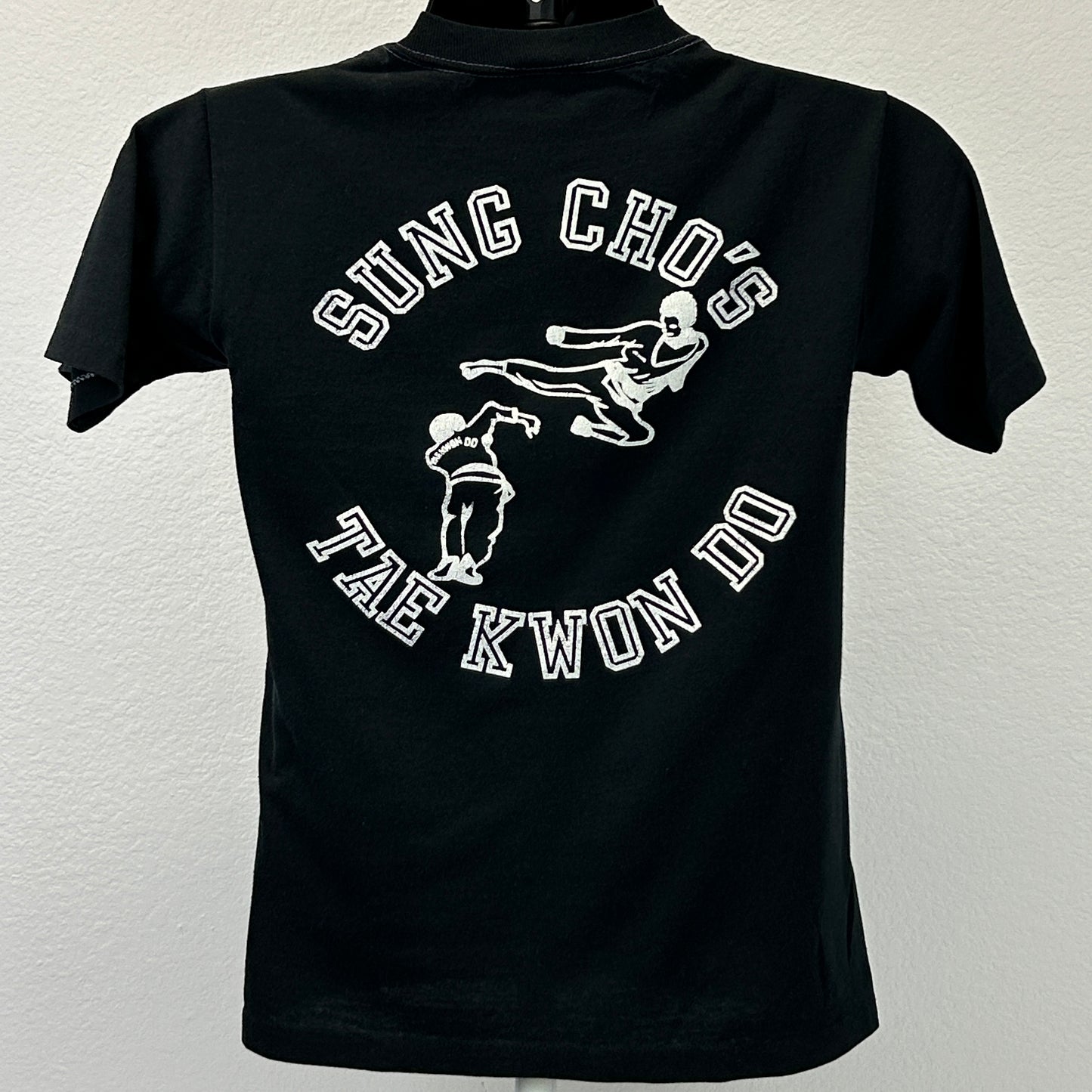 Vintage 80s Tae Kwon Do T Shirt Sung Cho Taekwondo Sarasota Black S Small