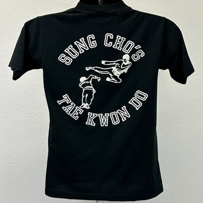 Vintage 80s Tae Kwon Do T Shirt Sung Cho Taekwondo Sarasota Black S Small