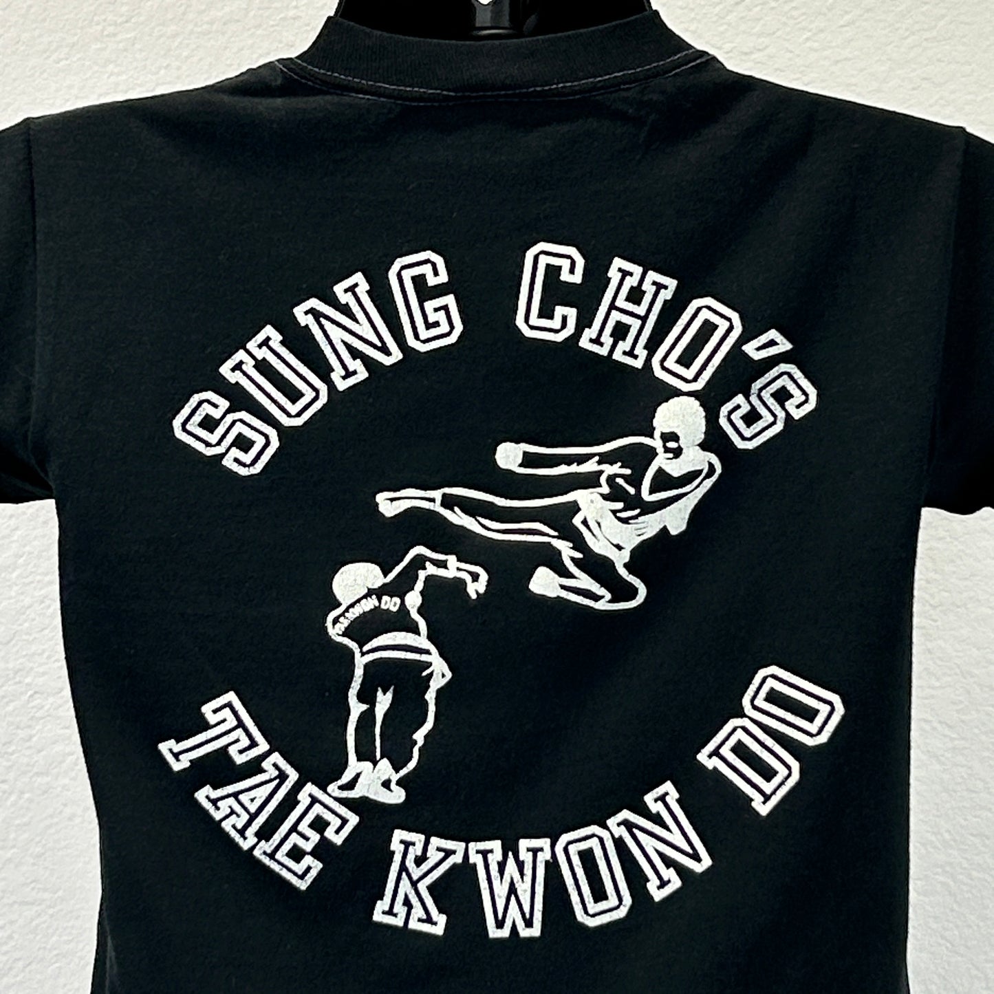 Vintage 80s Tae Kwon Do T Shirt Sung Cho Taekwondo Sarasota Black S Small