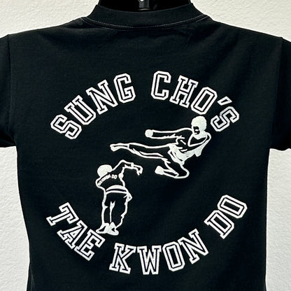 Vintage 80s Tae Kwon Do T Shirt Sung Cho Taekwondo Sarasota Black S Small
