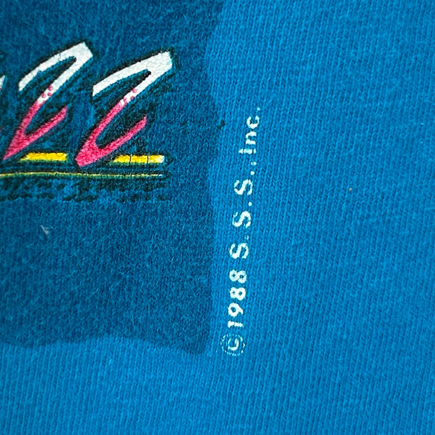 Vintage 80s New Orleans Jazz Trumpet T Shirt NOLA Brass Band USA Blue S Small