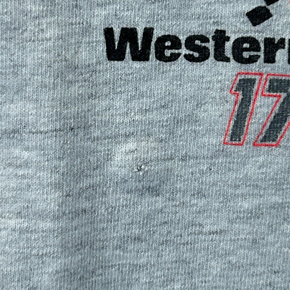 Camiseta vintage de NASCAR de Darrell Waltrip para hombre, talla mediana 17, estilo Western Auto, años 90, EE. UU., gris