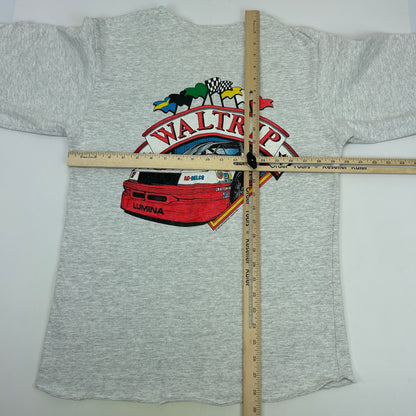 Camiseta vintage de NASCAR de Darrell Waltrip para hombre, talla mediana 17, estilo Western Auto, años 90, EE. UU., gris