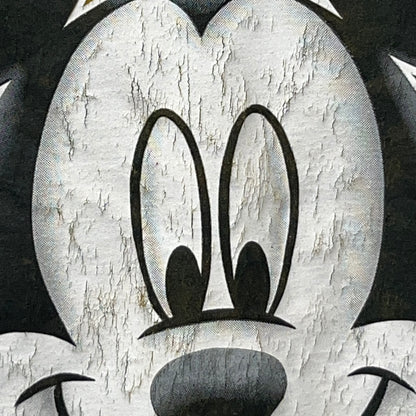 Vintage 90s Mickey Mouse Big Face T Shirt Disney Disneyland Green Tee XL X-Large