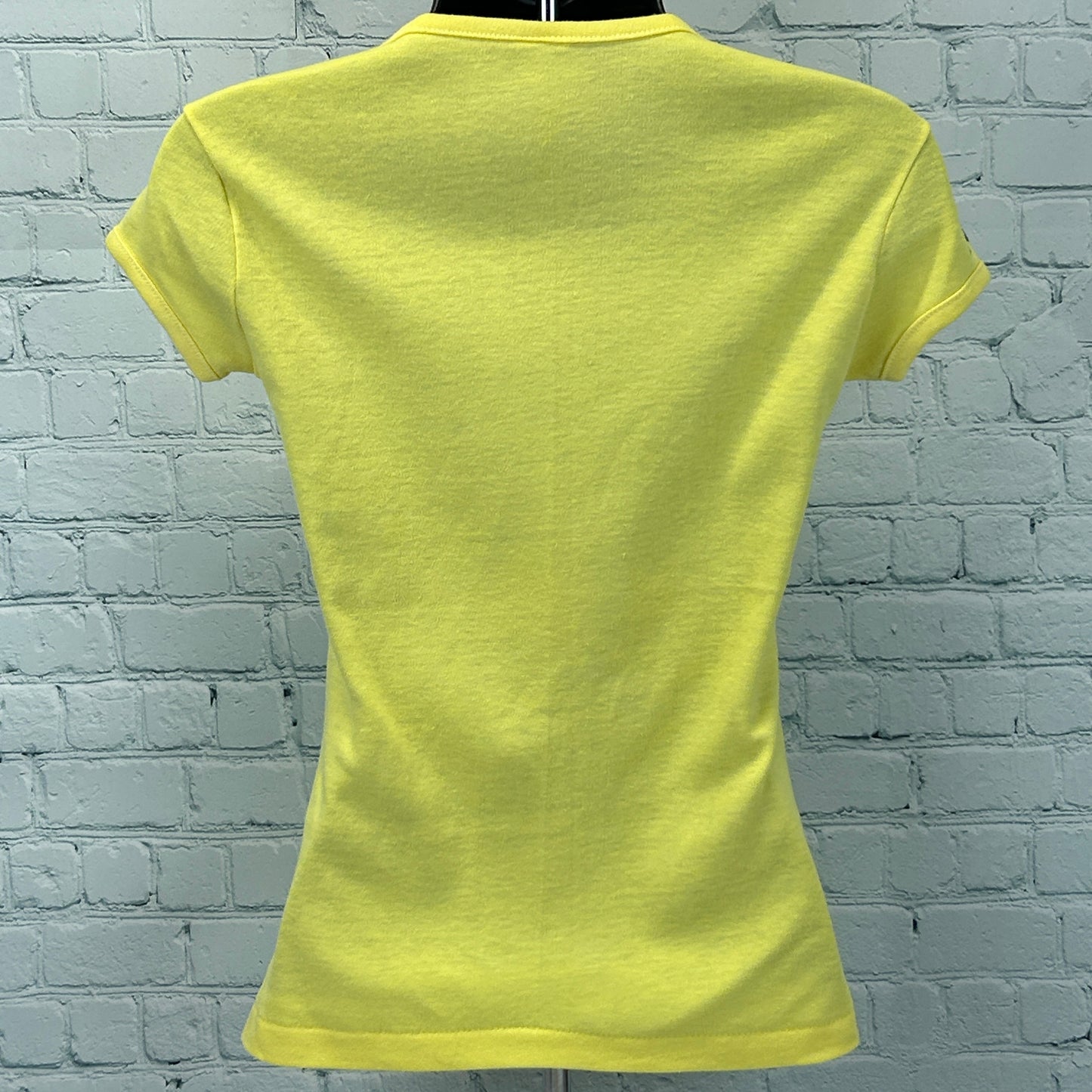 Vintage Chicken of the Sea T Shirt Tuna Fish Employee Yellow Womens XS X-Small