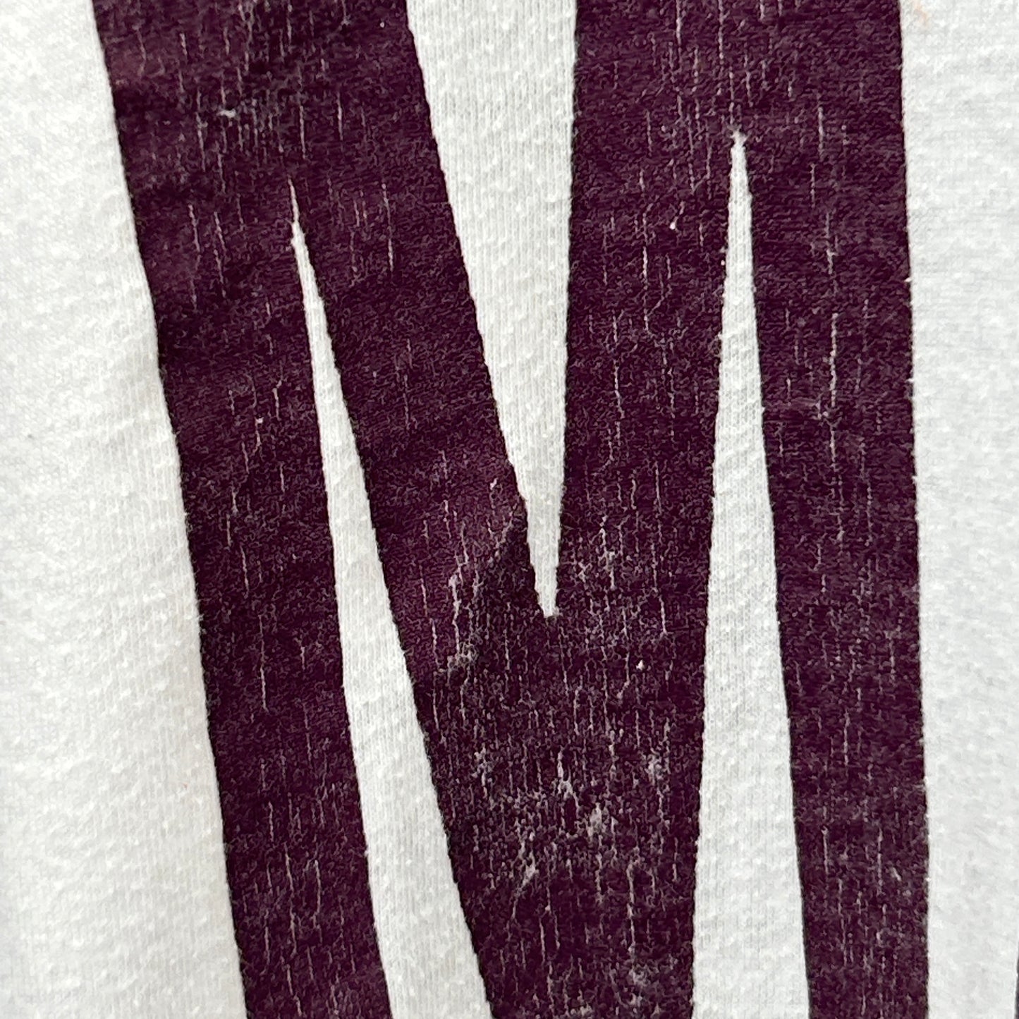 Vintage 80s Central Michigan University Sleep T Shirt CMU Chippewas White OSFA