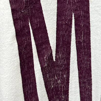 Vintage 80s Central Michigan University Sleep T Shirt CMU Chippewas White OSFA