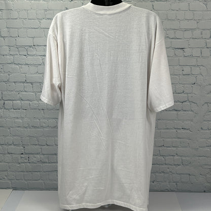 Vintage 80s Central Michigan University Sleep T Shirt CMU Chippewas White OSFA