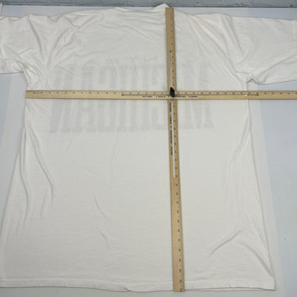 Vintage 80s Central Michigan University Sleep T Shirt CMU Chippewas White OSFA