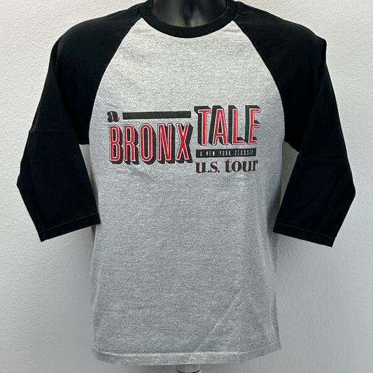 A Bronx Tale Tour Raglan T Shirt Mens S Small Gray Musical New York Graphic Tee - Neon Vintage