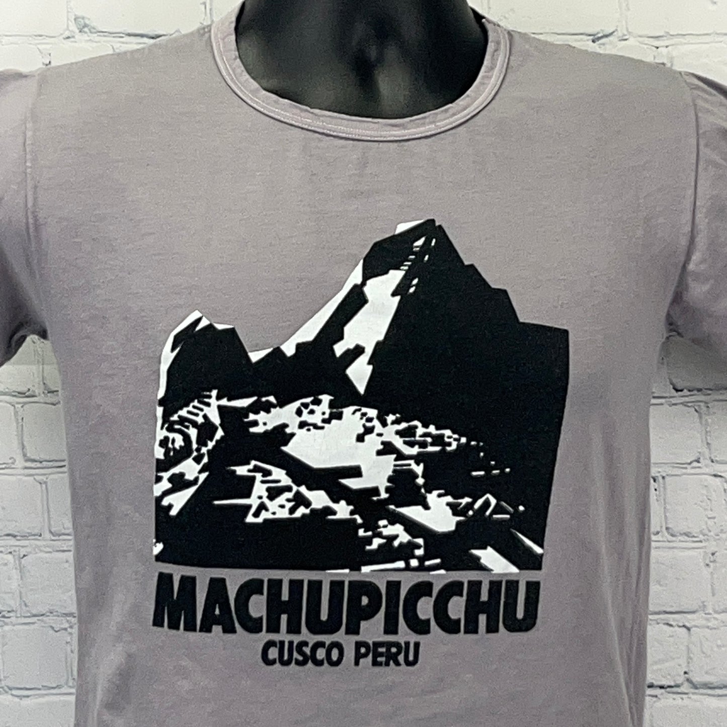 Vintage 80s Machu Picchu T Shirt Cusco Peru Machupicchu Inca Gray Tee XS X-Small - Neon Vintage