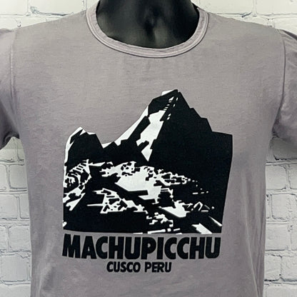 Vintage 80s Machu Picchu T Shirt Cusco Peru Machupicchu Inca Gray Tee XS X-Small - Neon Vintage