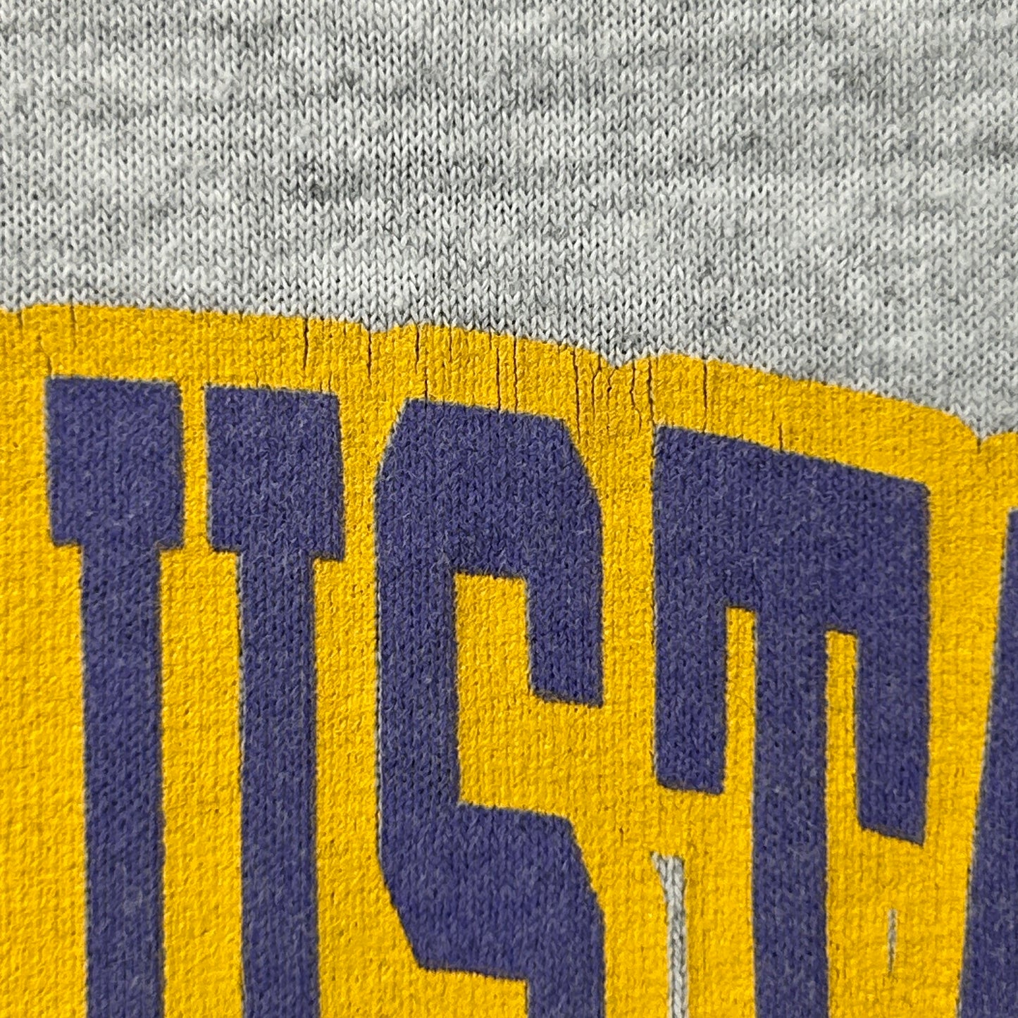 Vintage Sawyer Mustangs School PE T Shirt Mens Large Gray 90s Physical Education