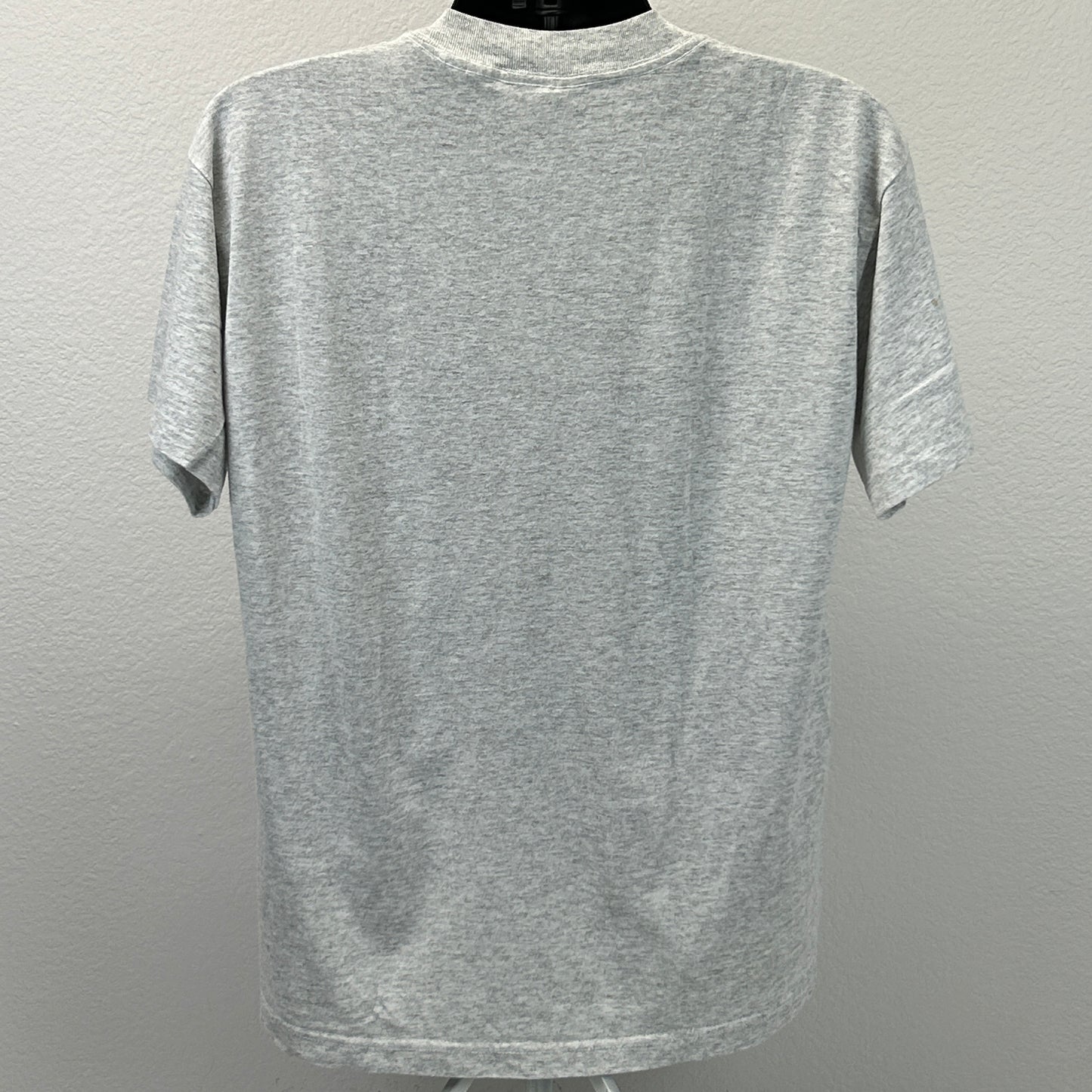 Vintage Sawyer Mustangs School PE T Shirt Mens Large Gray 90s Physical Education