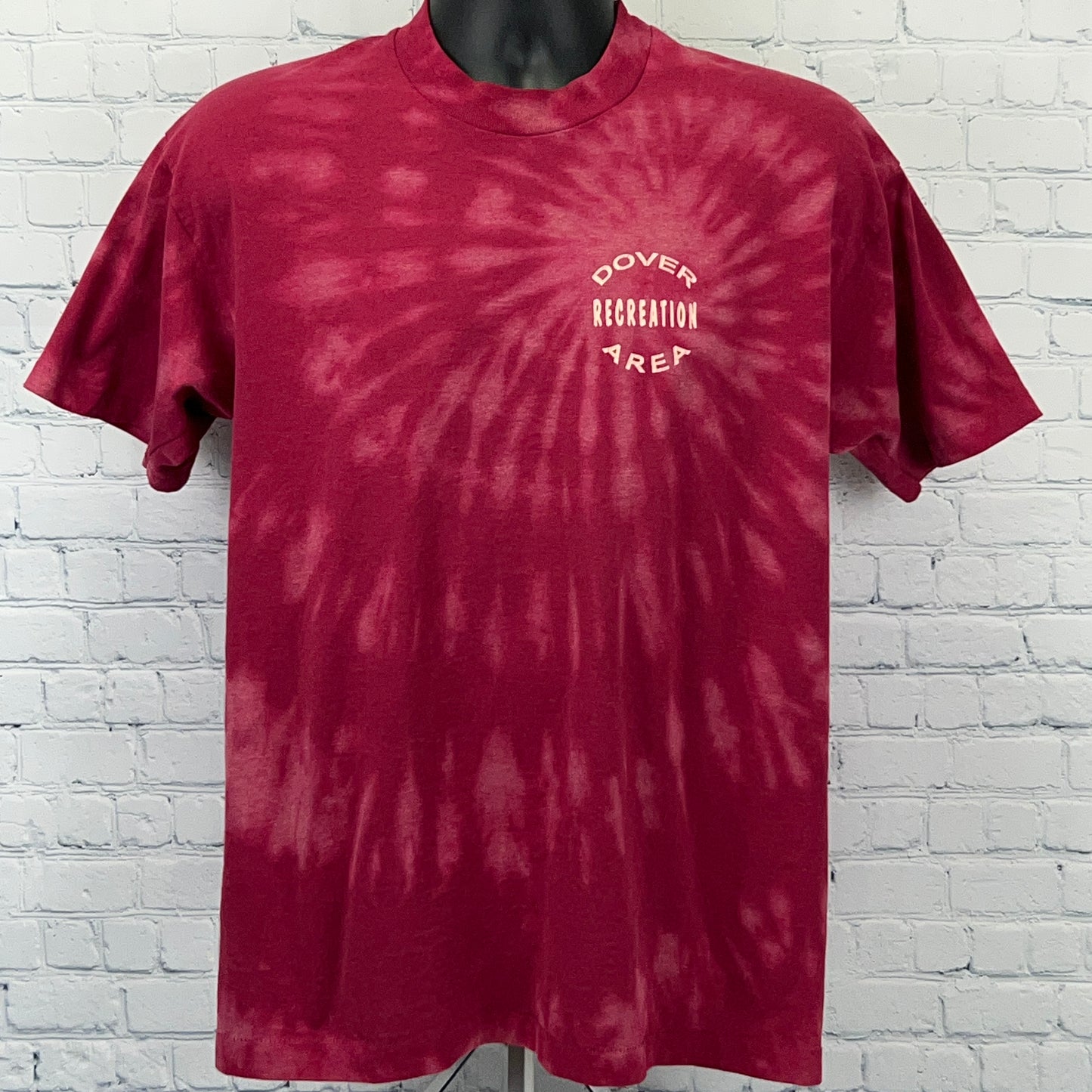 Vintage 90s Dover Recreation Area T Shirt Single Stitch Tee Red Unisex L Large