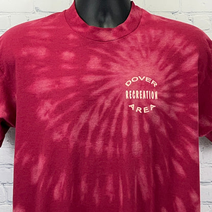 Vintage 90s Dover Recreation Area T Shirt Single Stitch Tee Red Unisex L Large